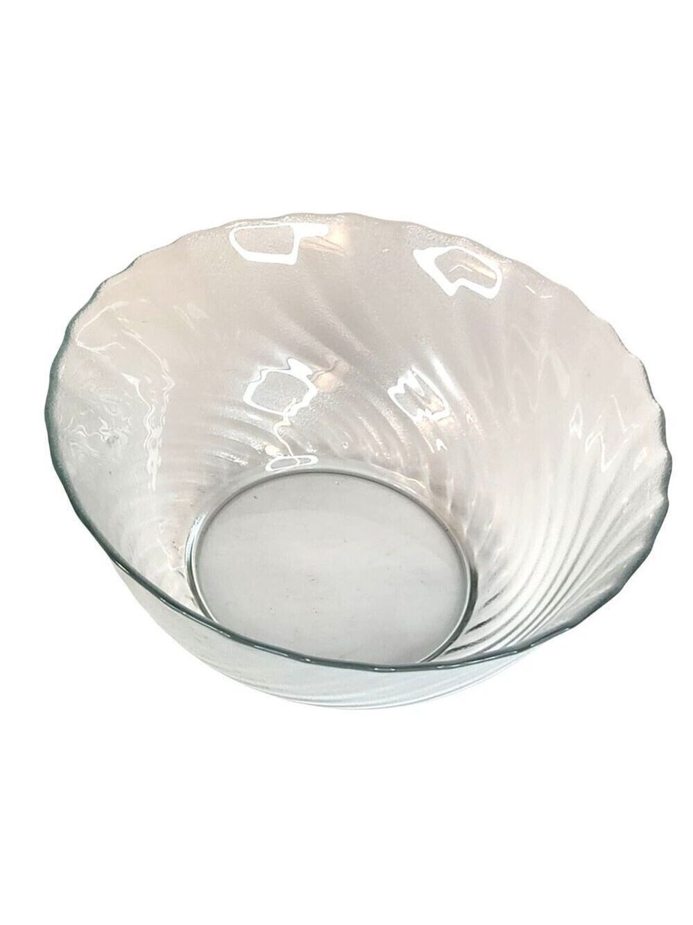 Arcoroc USA Clearbrook Saled Bowl, Glass Mixing Bowl Set 10" Diameter Frosted Sw